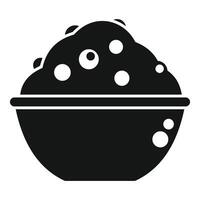 Black silhouette of delicious cupcake vector