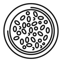 negro y blanco ilustración de un Pizza vector