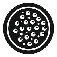 Black and white abstract circular dot pattern vector