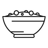 Line art illustration of a bowl with bubbles vector
