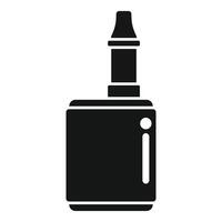 simplificado negro ilustración de un cigarrillo electrónico o vape bolígrafo en un blanco antecedentes vector