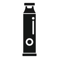 Black and white icon of a vape pen vector