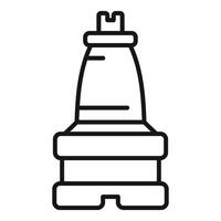 Line art illustration of a chess piece bishop vector