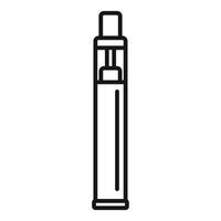 Black and white vape pen icon vector