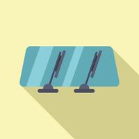 illustration of a minimalist car windshield with wipers vector