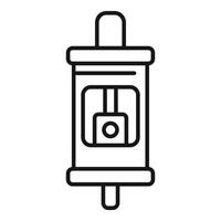 Outline illustration of a classic lantern vector