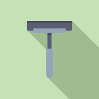 Flat icon of a window squeegee on green background vector