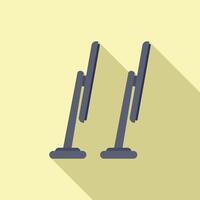 Flat design style pushup bars illustration vector