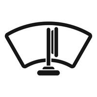 Simplified illustration of a car's windshield with a wiper, ideal for icons or signage vector