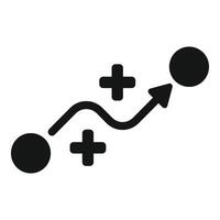 Abstract positive growth chart icon vector