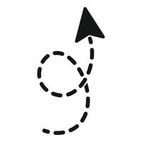 Abstract dotted path leading to arrow concept vector