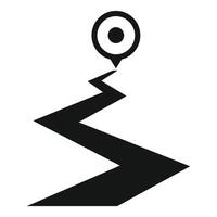 Abstract staircase with destination pin icon vector