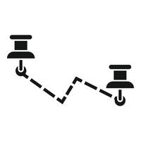 Push pin and paperclips connection concept vector