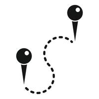 Route navigation concept with pin markers vector