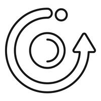 Black and white spiral arrow icon vector