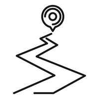 Linear path to target icon vector