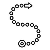 Arrow formed by circles progress concept vector