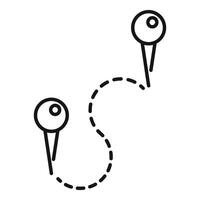 Abstract route and destination icon vector