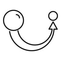 Abstract growth chart with arrow and circles vector
