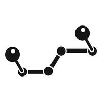 Black and white abstract constellation icon vector