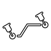 Outline of ups and downs chart icon vector