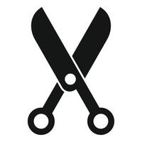 Black silhouette of scissors on white background vector