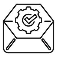 Approved service email concept icon vector