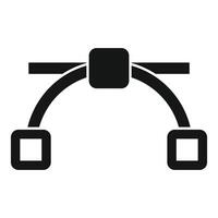 icon of a bezier curve tool vector