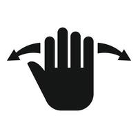 Swipe gesture icon for touchscreen interface vector