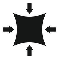 Black fourway arrow symbol on white background vector