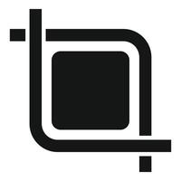 Abstract black square spiral icon vector