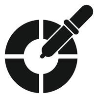 Graphic design icon with pen and target vector