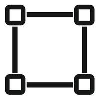 illustration of a simple black outline drawing frame vector