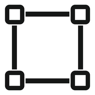 illustration of a simple black outline drawing frame