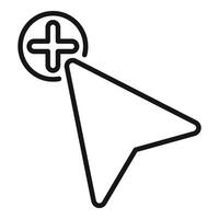 Flat design black and white cursor icon vector