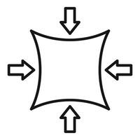 expandir símbolo línea icono diseño vector
