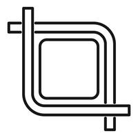 minimalista línea Arte cuadrado espiral diseño vector
