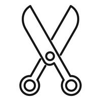 illustration of open scissors icon vector
