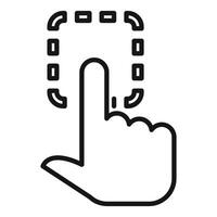 Hand gesture clicking a digital button icon vector