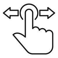 Touch gesture icon for swipe or drag vector