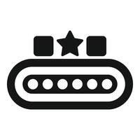 Black icon of game console controller vector