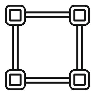 Simple black line rectangle frame