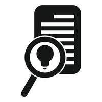 Search document for idea concept icon vector