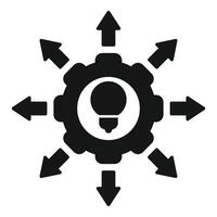 Innovation concept with light bulb and gears vector