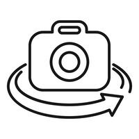 Camera icon with swivel arrow vector