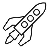 illustration of simplistic rocket icon vector