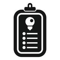 Retro clipboard with checklist icon vector