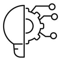Digital brain icon artificial intelligence concept vector