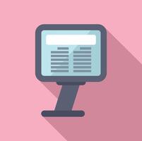 Flat design illustration of desktop computer vector