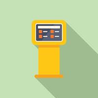 Flat design icon of a public transport ticket machine vector